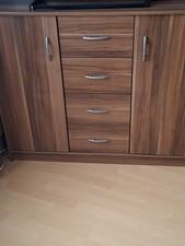 Komode Zylinderbureau Walnuss