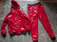 PVC-UP Play Up PVC Anzug Tracksuit Tracky scally rot Gr. S/M