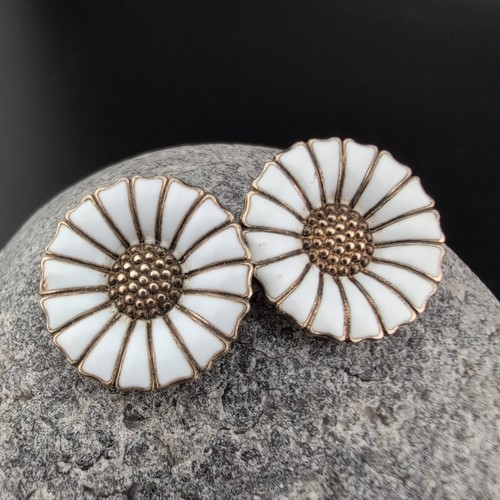 925 silber ohrclips daisy - 925,