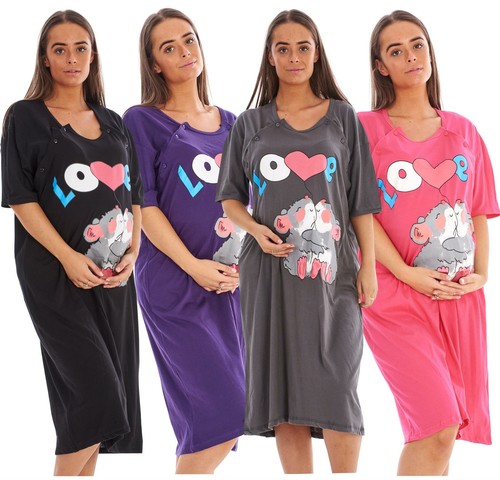 Umstandsnachthemd love print - love,
