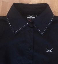 Bluse Sansibar Sylt Limited Edition - Gr. M - Schwarz/Weiß - Top erhalten -