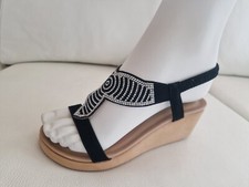 Sandalen Keilabsatz schwarz