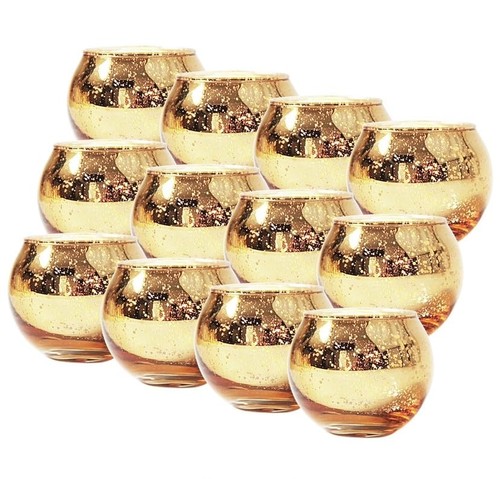 Teelichthalter glas gold - glas,