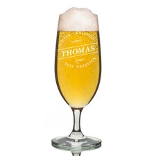 Leonardo Pilsglas Biertulpe mit Gravur Geniesser seit Urzeiten bier bierglas