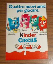Seltene Werbung Ferrero Ü-Ei Kinder Circus Katzen Italien 1991
