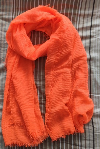 Schal tuch neon orange - orange, uni