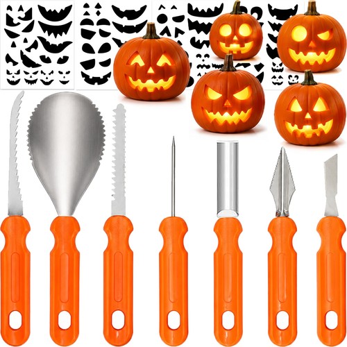 Halloween kürbis schnitzset - kürbis,