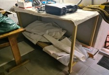 Werkbank Werktisch Arbeitsbank massiv mit Rollen