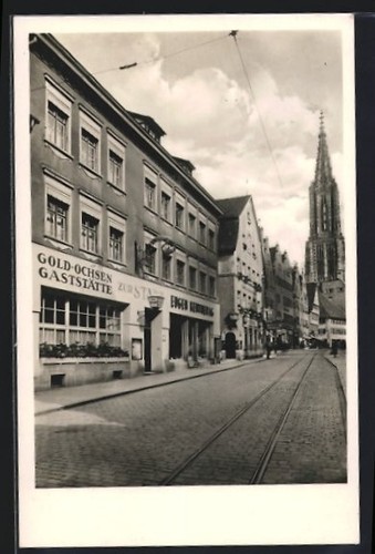 Ansichtskarte ulm gold - ulm,, gold-ochsen