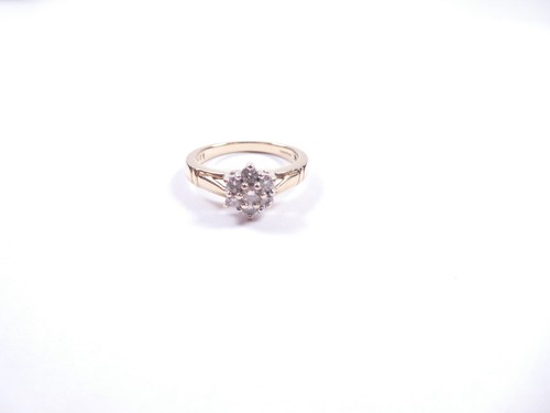 Diamantring karat gold - 9,