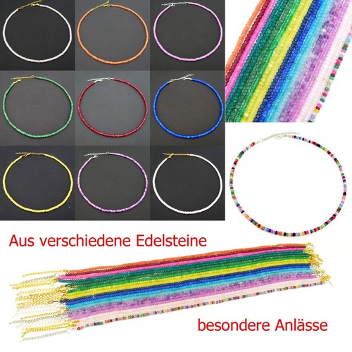 Edelstein halskette rodform - edelstein,