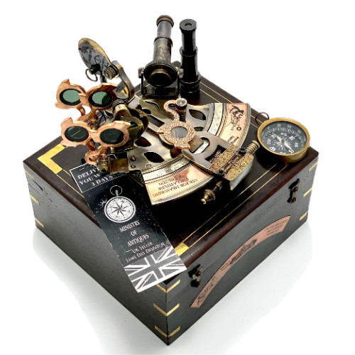 Vintage kompass sextant - kompass,