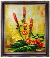 ölbild blumen gemälde - Ölbild,