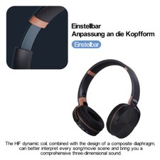 Bluetooth 5.0 On Ear Kopfhörer Kabellos Stereo Bass Kabellos Faltbare Kopfhorer