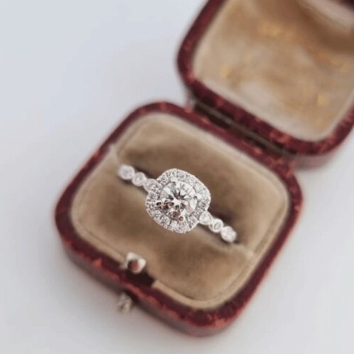 Rund diamant halo - kt,