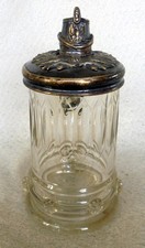 ALT Reservistenkrug Bierkrug Militär Tschako Helmdeckel um 1900 Krug Sammelkrüge