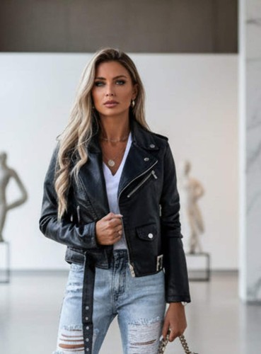Damen kunstleder jacke - damen,