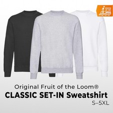 Fruit of the Loom Herren Sweatshirt CLASSIC SET-IN Pullover Unisex Basic bis 5XL