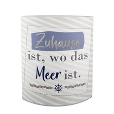 Papier Dekoleuchte (LED) "Meer macht glücklich" Dekolicht maritim  Leuchte Deko