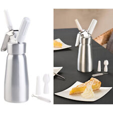 Sahnespender für Schlagsahne, Cremes und Soßen, 250 ml, 3 Aufsätze