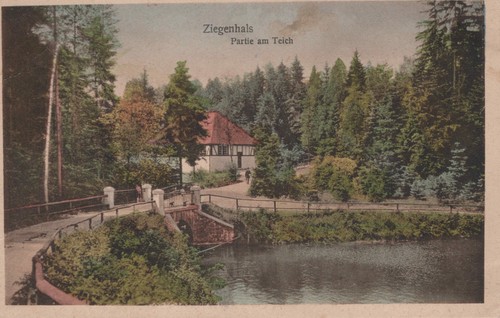 Alte ansichtskarte ziegenhals - ansichtskarte,