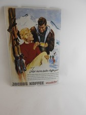 Jacobs Kaffee - der Skifahrer - Emailleschild Werbeschild Emaille Werbung 60x40