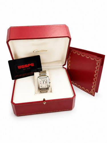 Cartier tank francaise stahl - cartier,