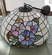 wt4uZR - XL Tiffany-Stil Glas Hängelampe Leuchte - 53 cm - Vintage-Design