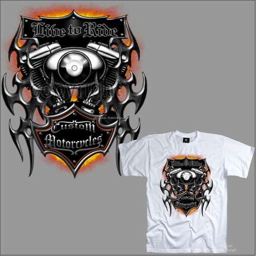 Biker shirt custom live to - biker,