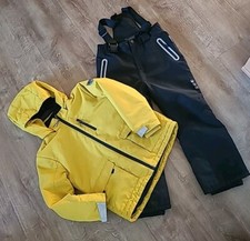 Schneeanzug/Skianzug: Gr. 128, 2-teilig,northville (C&A)+H&M, gelb, schwarz 