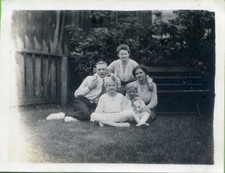 Foto   junge Damen Knabe Matrosenanzug kleines   Mädchen   Vintage 1920er