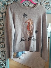 Red Valentino GARAVANI Pullover  Gr. M Oversize Wool Acryl Stickerei 