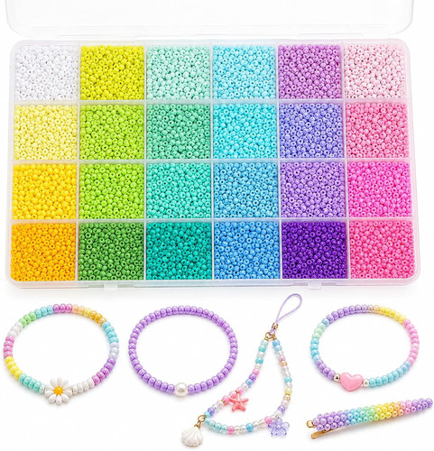 Perlen set 3mm für armbänder - perlen,