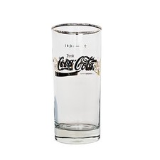 Coca Cola Goldrand Coke Glas Gläser Trinkglas 0,4l Becher Cokeglas Bar
