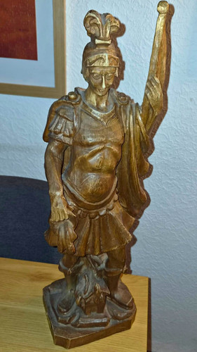Große holzfigur heiliger - große,