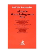 Aktuelle Wirtschaftsgesetze 2019: Rechtsstand: 1. Oktober 2018
