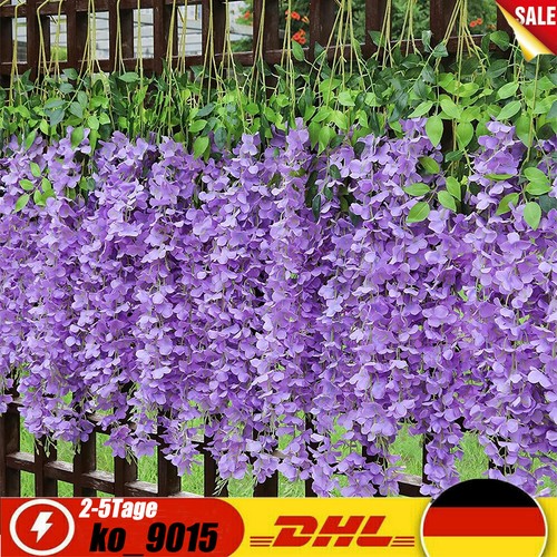 12x kunstblumen wisteria - kunstblumen,