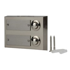 Metall-Klingeltaster 2-fach