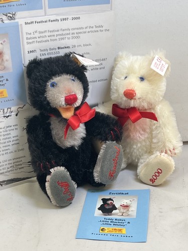 Steiff little blackey whitey - blackey,