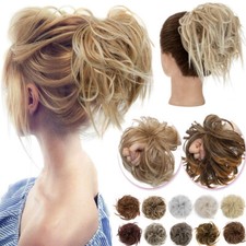 Gelockt Haarteil Wie Echthaar Dutt Haargummi Haarverlängerung Wrap Hair Bun 85g