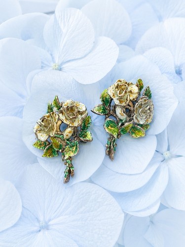 Ehinger schwarz ohrringe rosen - ohrringe,