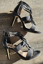 BULLBOXER Pumps EDEL Sandaletten boho Riemchen High Heels schwarz Gr. 37 *NEU