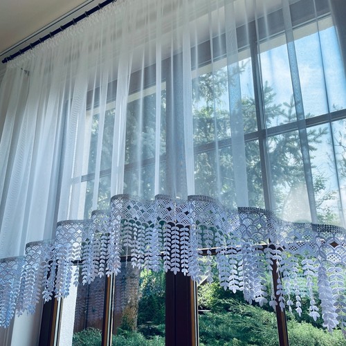 Luxuriöse gardine mit - luxuriöse,