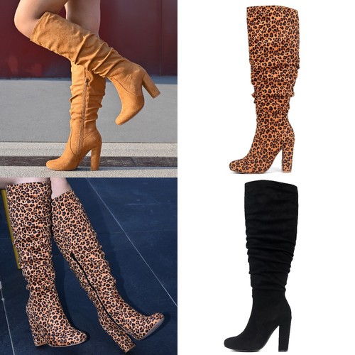 Lässige kniehohe damenstiefel - kniehohe,