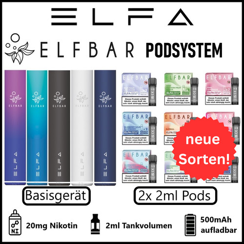 Elfa elfbar pods zigarette - elfbar, e-zigarette