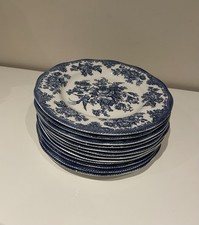 12 schöne blaue Speiseteller