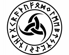 Wandtattoo Odins drei Hörner