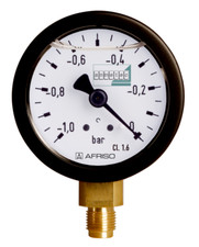 Afriso Öldruck Vakuum Manometer mit Glyzerin -1/0 bar 1/8" unten Ø 50 mm Ölpumpe