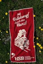 Fan- Handtuch - Harzer Schmalspurbahnen (HSB) rot, 50 x 100cm 