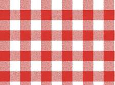Tischdecke Meterware Wachstuch abwaschbar Eckig Rund Oval Rot Karo kariert 107-1